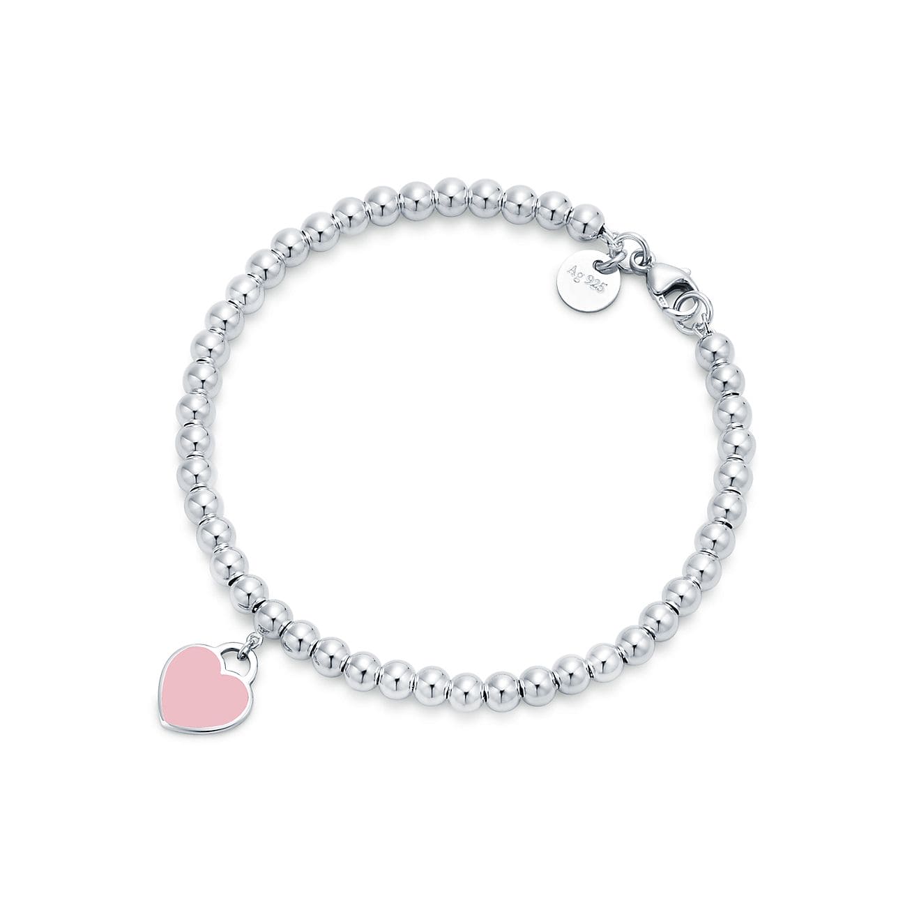 Tiffany Return to Pink Heart Tag Bead 18K Gold Bracelet