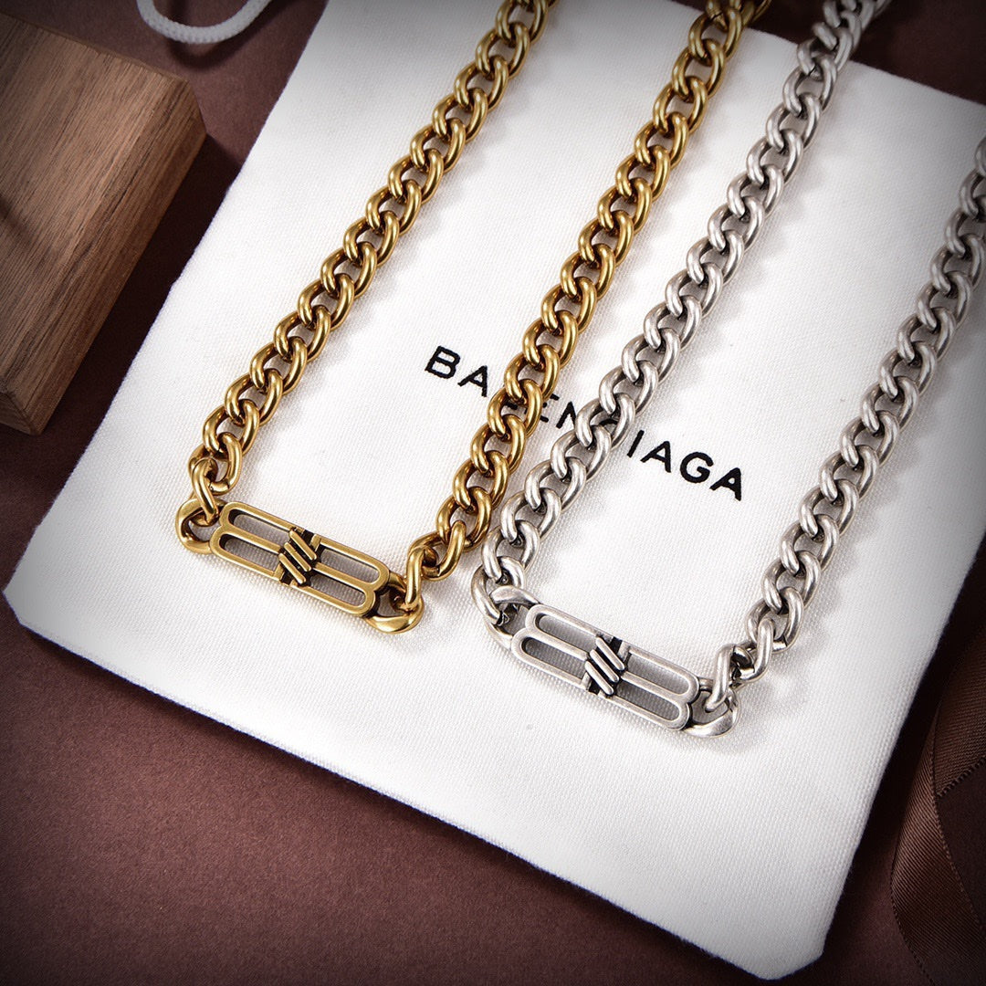Balenciaga Icon Chain 18K Gold Necklace