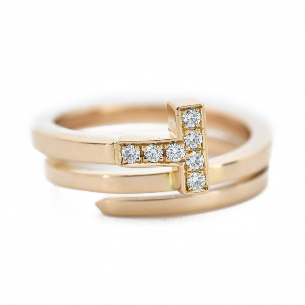 Tiffany Diamond Square 18K Gold Ring