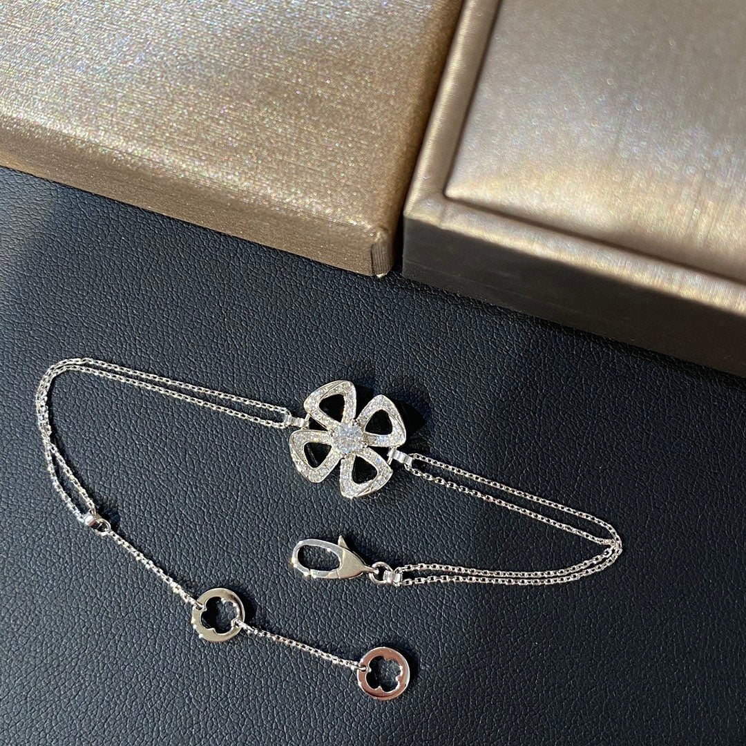 Bvlgari Fiorever Cubic Zirconia Chain Link Bracelet