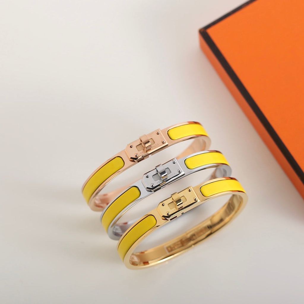 Hermes HM Kelly Yellow Bracelet
