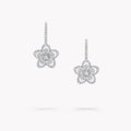 Graff Wild Flower Silver Diamond Earrings