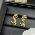 YSL Gold Diamond 18K Gold Earrings