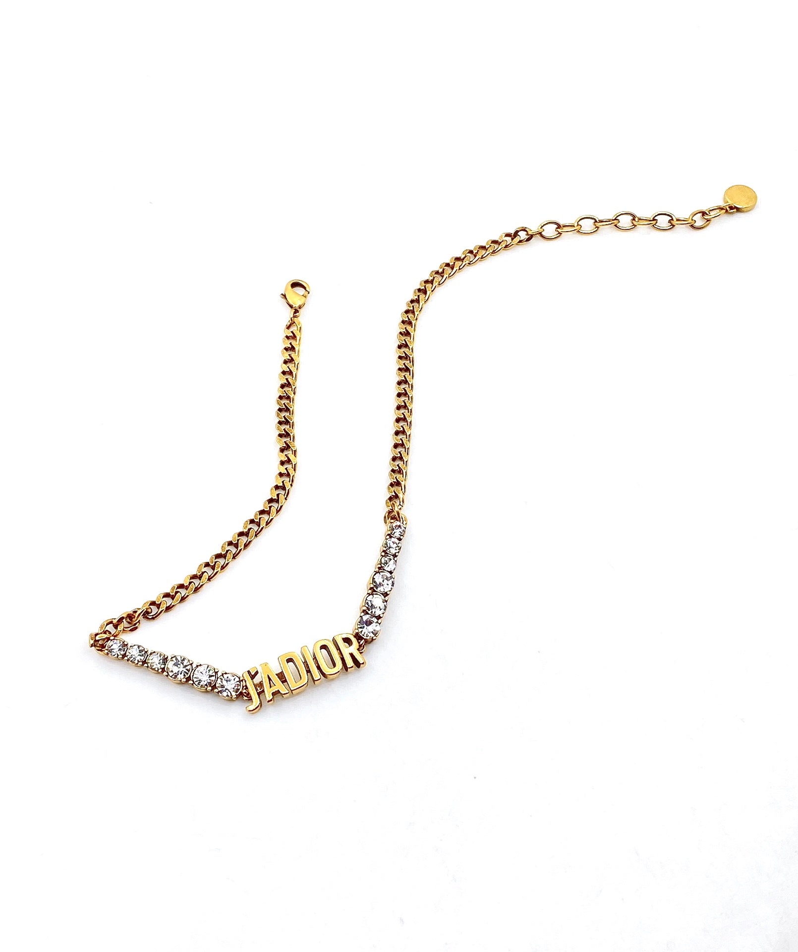 Dior J'adior Crystal Choker 18K Gold Necklace