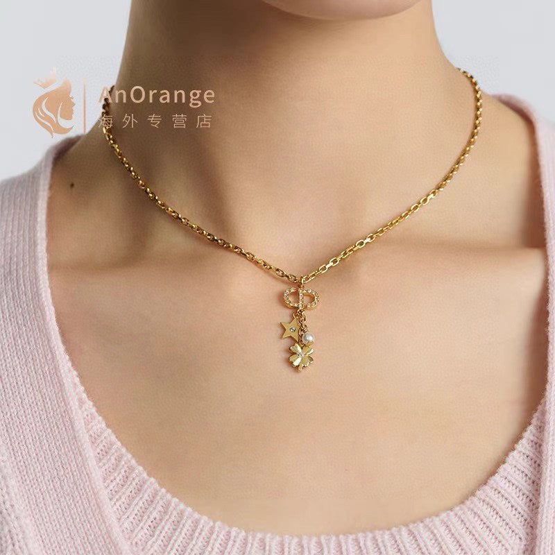 Dior Petit Lucky Charms 18K Gold Necklace