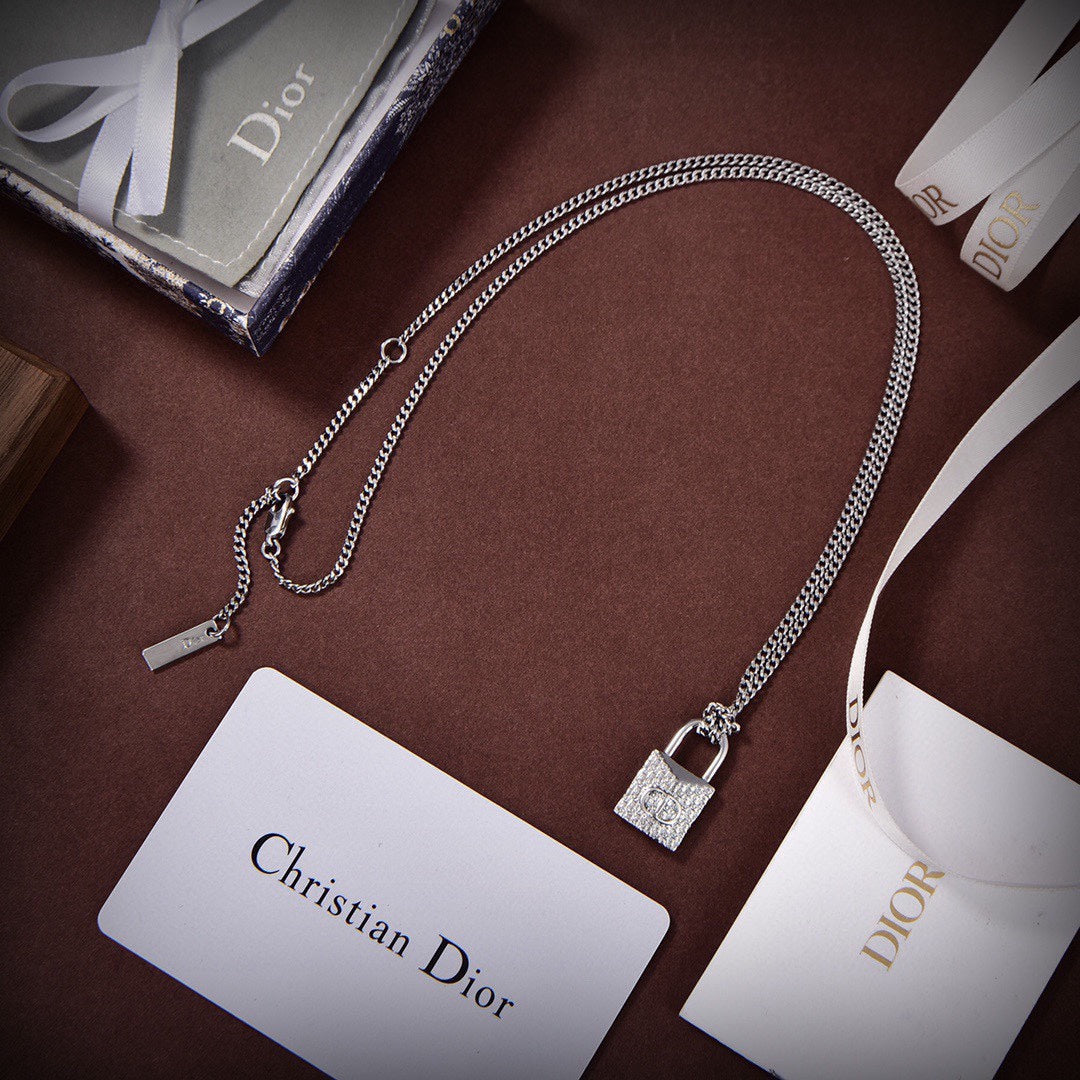 Dior Lock 18K Gold Necklace