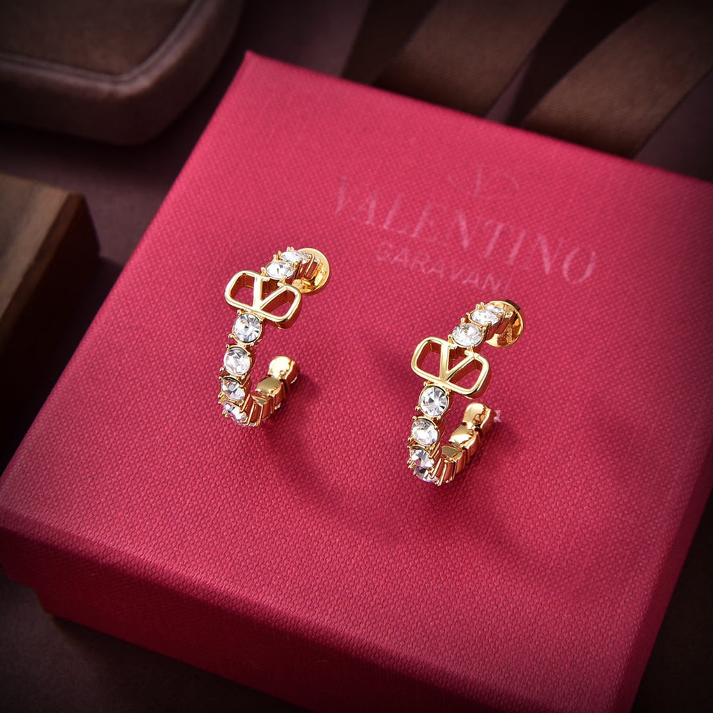 Valentino Valentino Signature 18K Gold Earrings