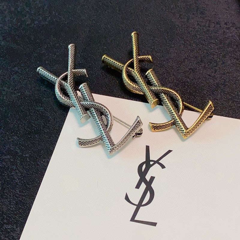 YSL Three Color 18K Gold Brooch