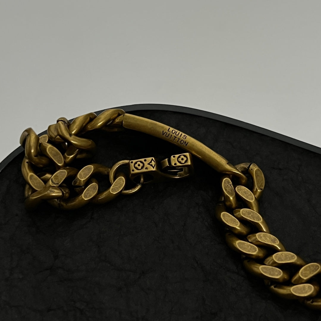 Louis Vuitton Vintage Chains 18K Gold Bracelet