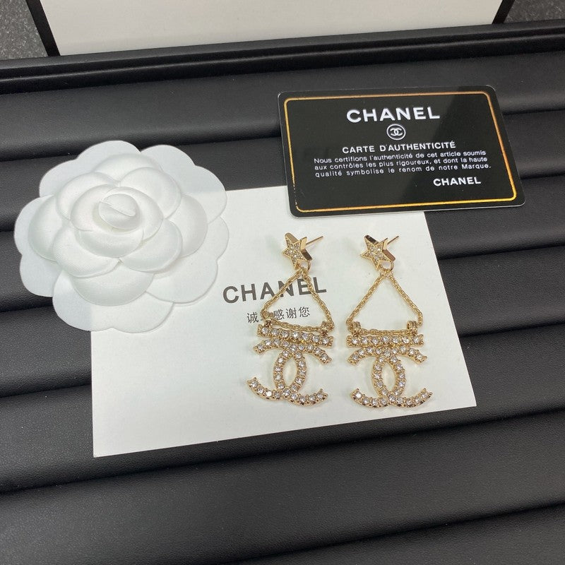 Chanel Star 18K Gold Earrings