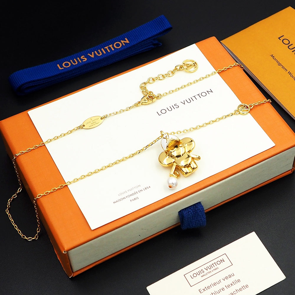 Louis Vuitton Vivienne 18K Gold Necklace