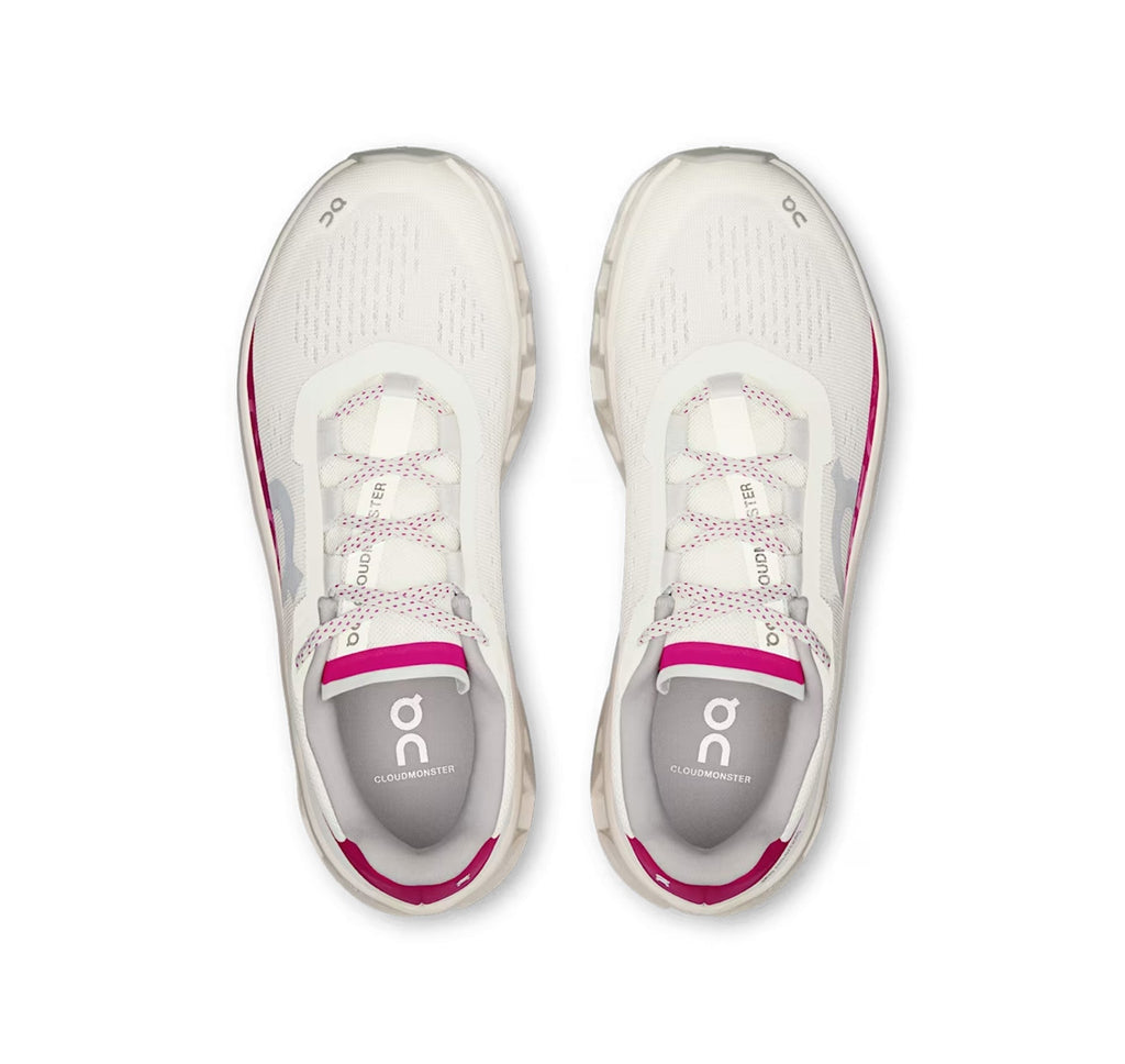 On Women's Cloudmonster Ivory/Grenadine Running Shoes